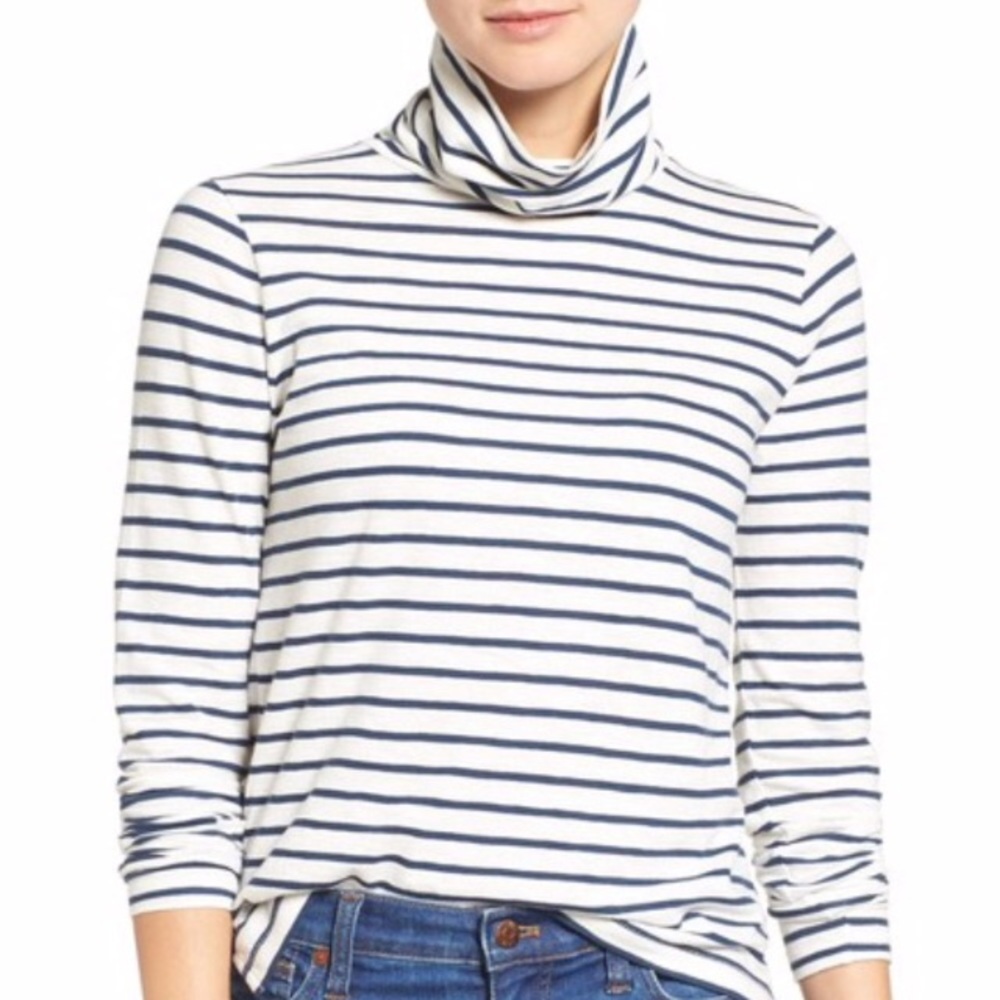 Madewell Turtleneck Stripe Top